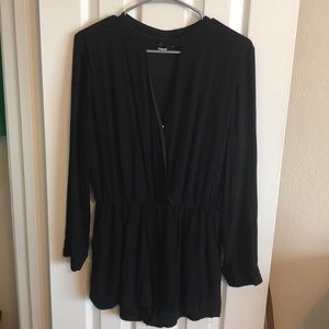 Black long sleeve romper